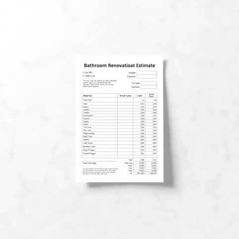 Kosztorys Remontu Łazienki Wzór